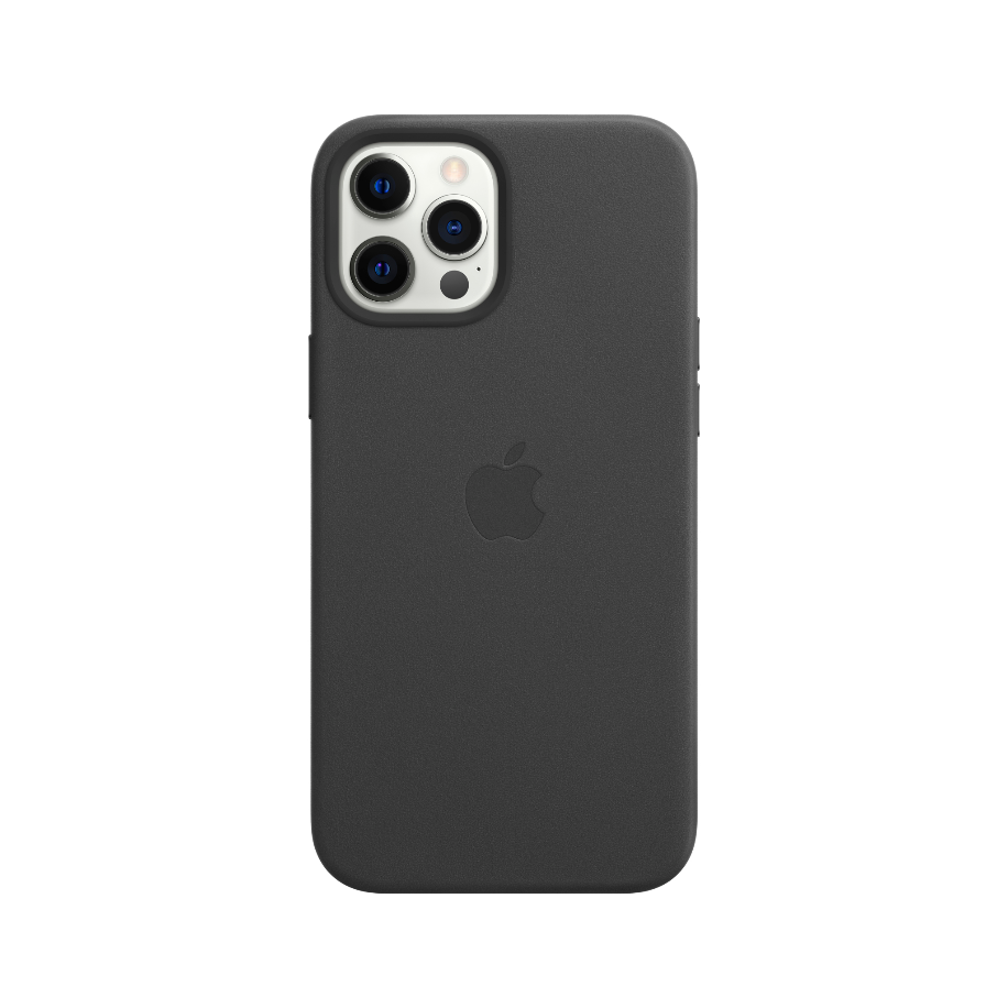 Apple iPhone 12 Pro Max Leder Case - Schwarz