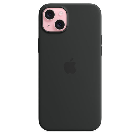 Apple iPhone 15 Plus Silikon Case mit Magsafe - Schwarz