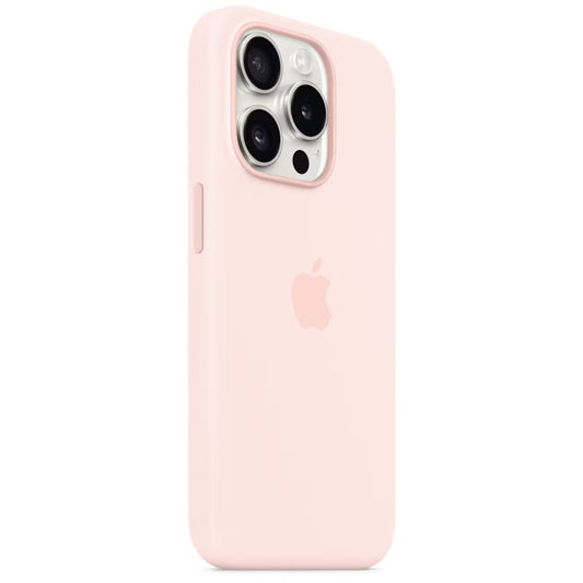 Apple iPhone 15 Pro Max Silikon Case mit MagSafe - Kalkrosa