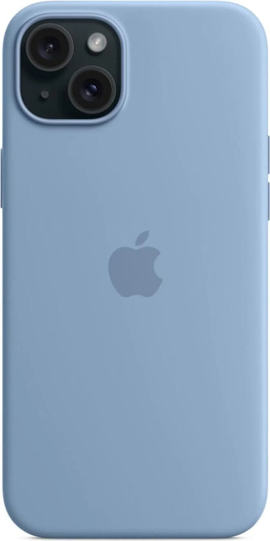 Apple iPhone 15 Plus Silikon Case mit Magsafe - Winterblau