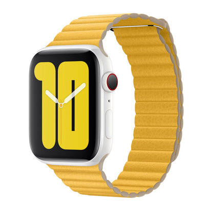 Apple Watch 42mm/44mm/45mm Leder Loop - Meyer Lemon