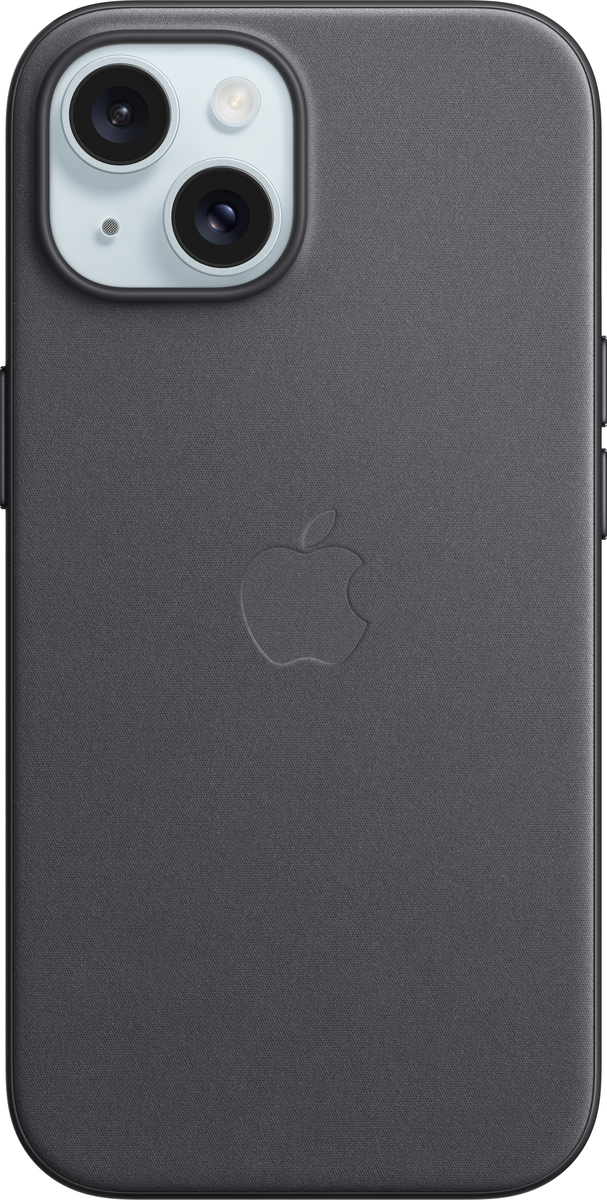Apple iPhone 15 Plus Feingewebe Case mit Magsafe - Schwarz