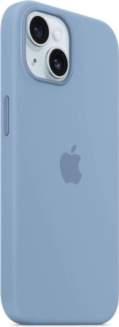 Apple iPhone 15 Plus Silikon Case mit Magsafe - Winterblau