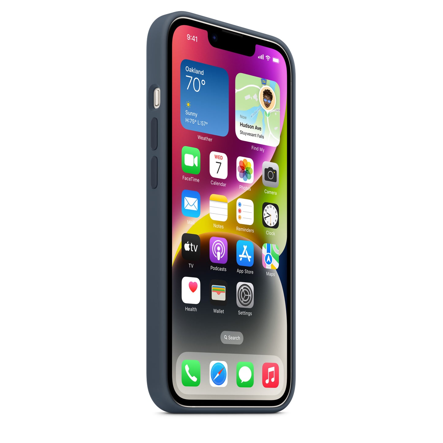 Apple iPhone 14 Silikon Case - Sturmblau