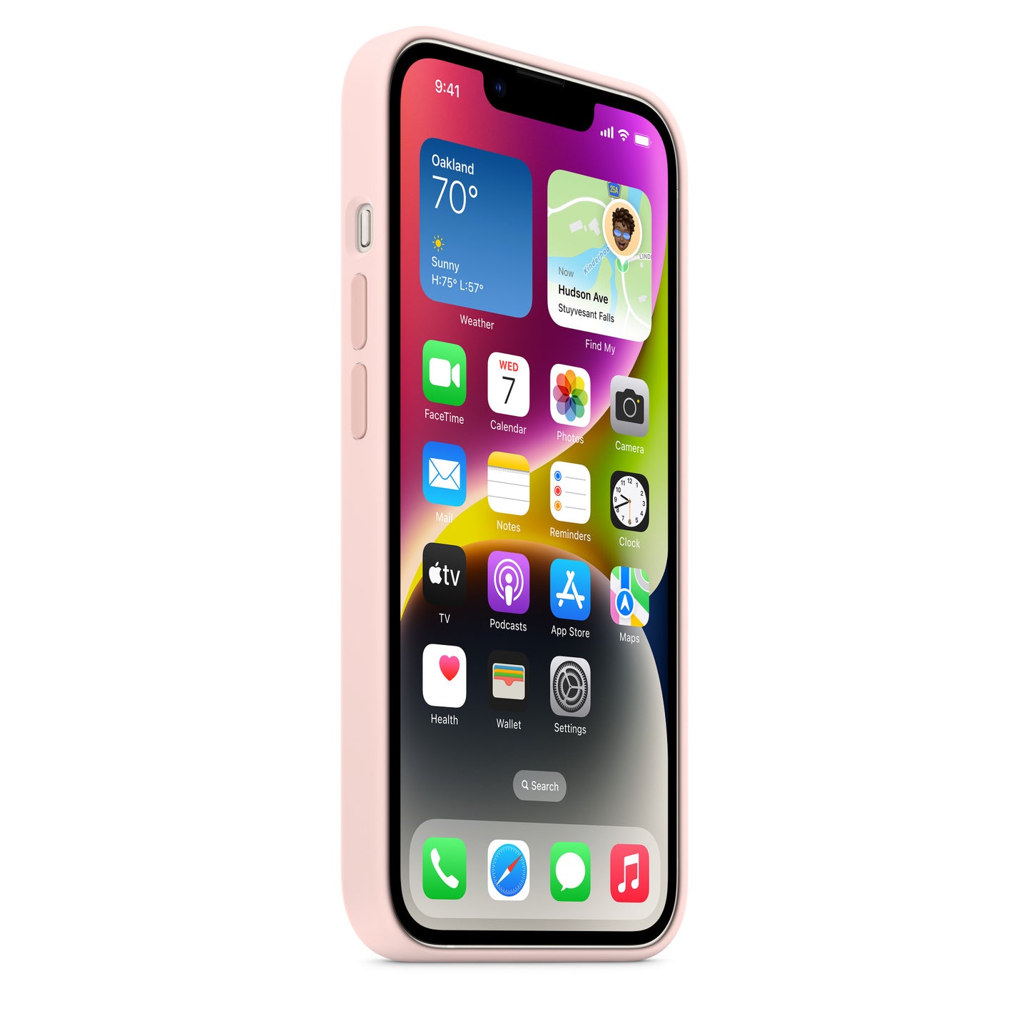 Apple iPhone 14 Silikon Case - Kalkrosa