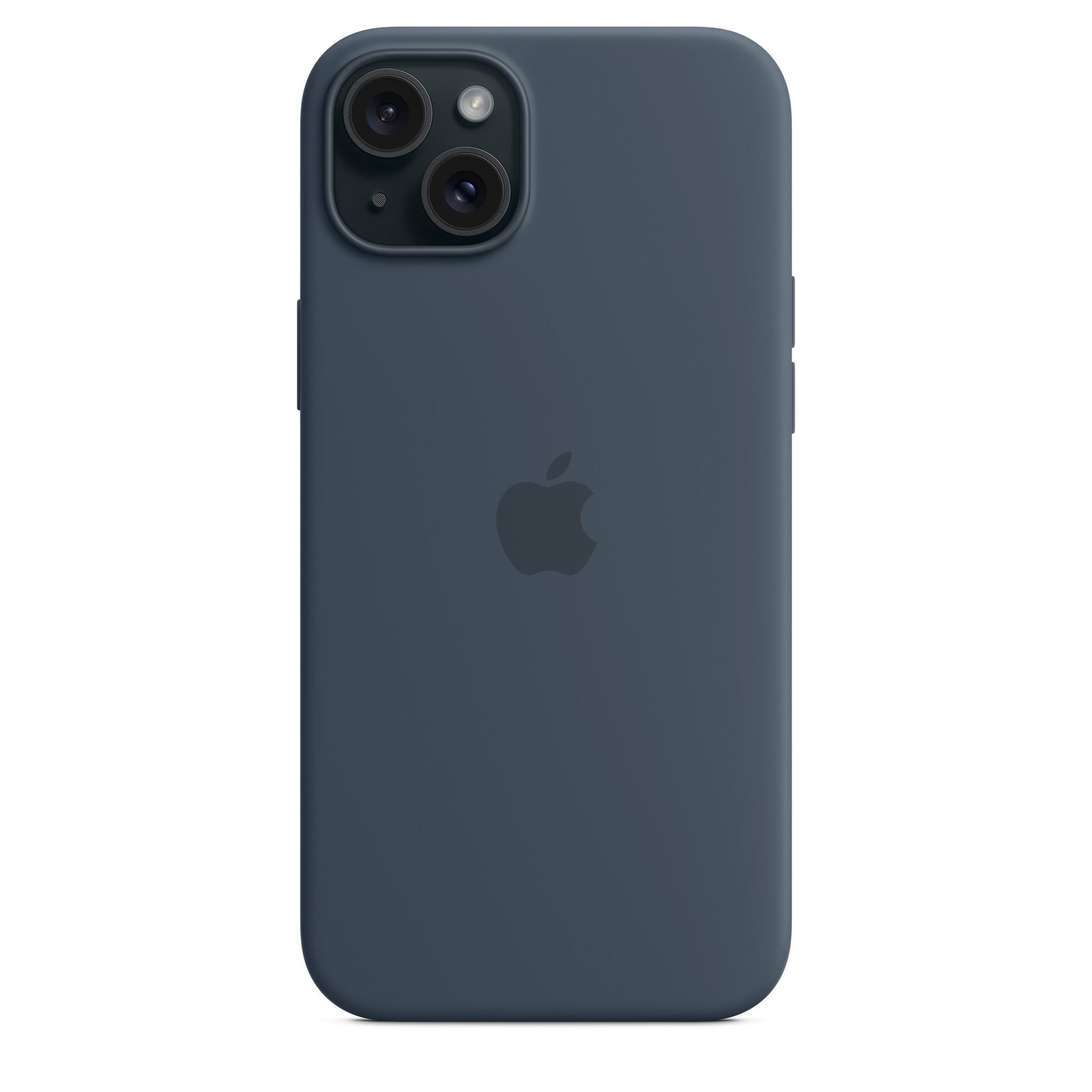 Apple iPhone 15 Plus Silikon Case mit Magsafe - Sturmblau - Gadget Vibe GmbH