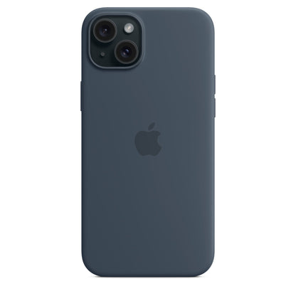 Apple iPhone 15 Plus Silikon Case mit Magsafe - Sturmblau - Gadget Vibe GmbH