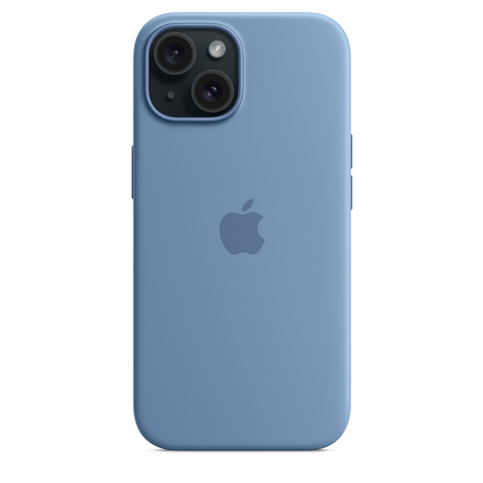 Apple iPhone 15 Plus Silikon Case mit Magsafe - Winterblau - Gadget Vibe GmbH