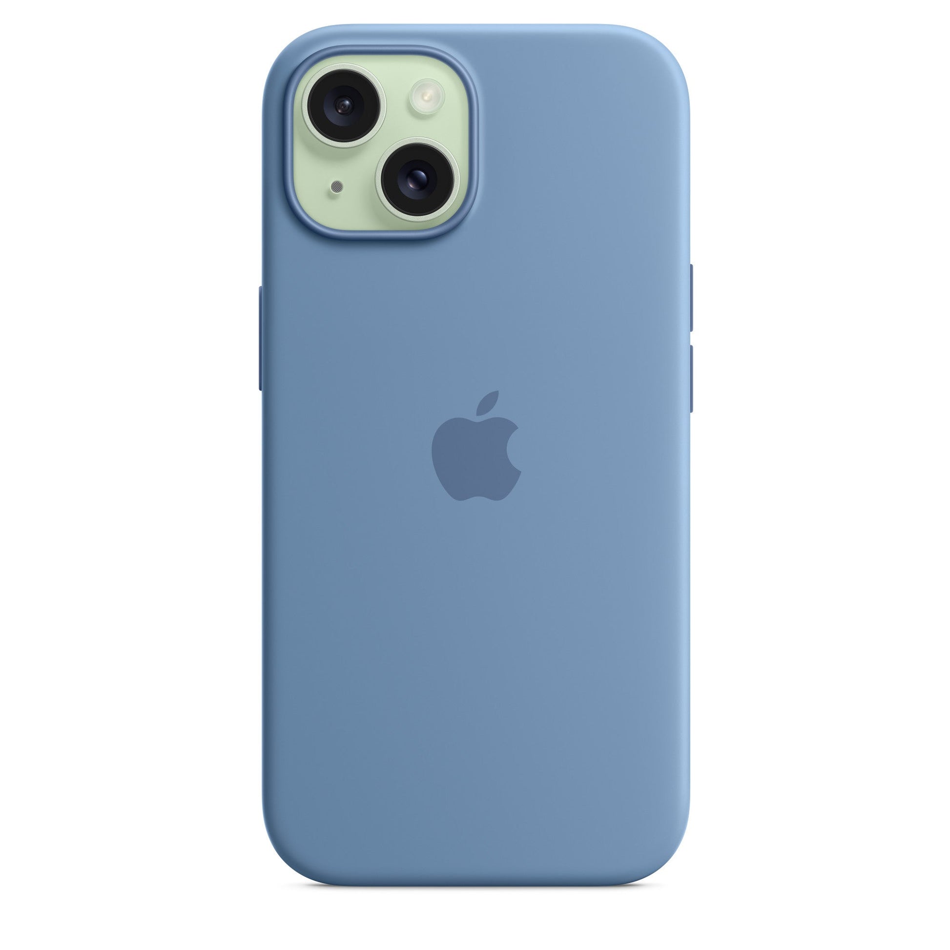 Apple iPhone 15 Plus Silikon Case mit Magsafe - Winterblau - Gadget Vibe GmbH