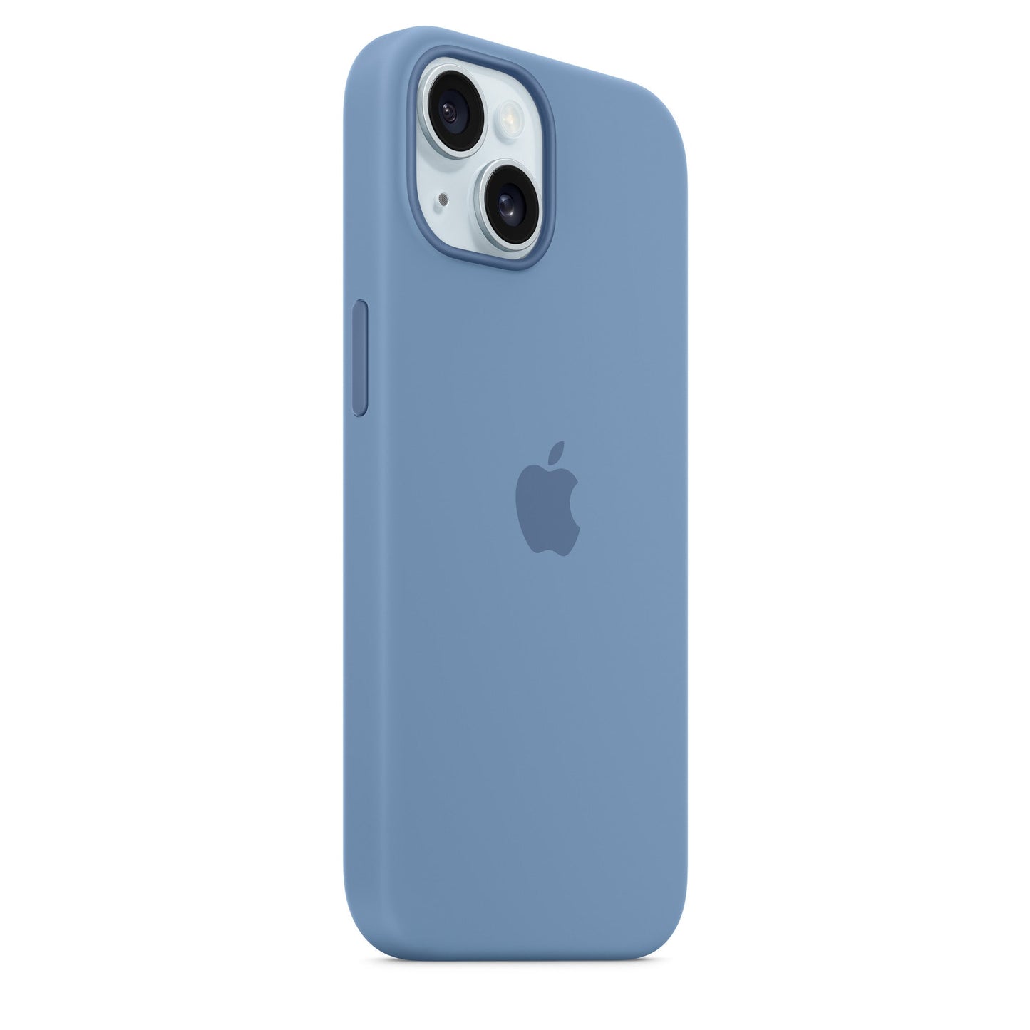 Apple iPhone 15 Plus Silikon Case mit Magsafe - Winterblau - Gadget Vibe GmbH