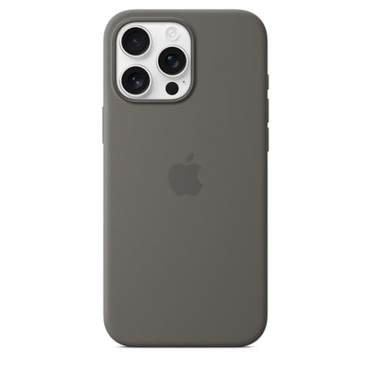 Apple iPhone 16 Pro Max Silikon Case mit Magsafe - Steingrau - Gadget Vibe GmbH