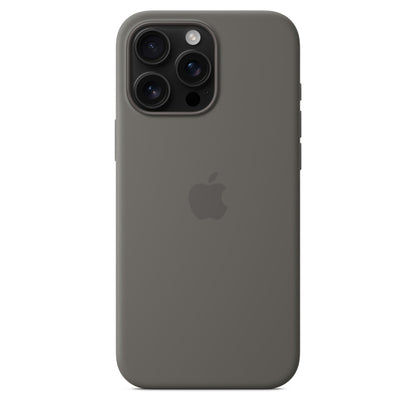 Apple iPhone 16 Pro Max Silikon Case mit Magsafe - Steingrau - Gadget Vibe GmbH
