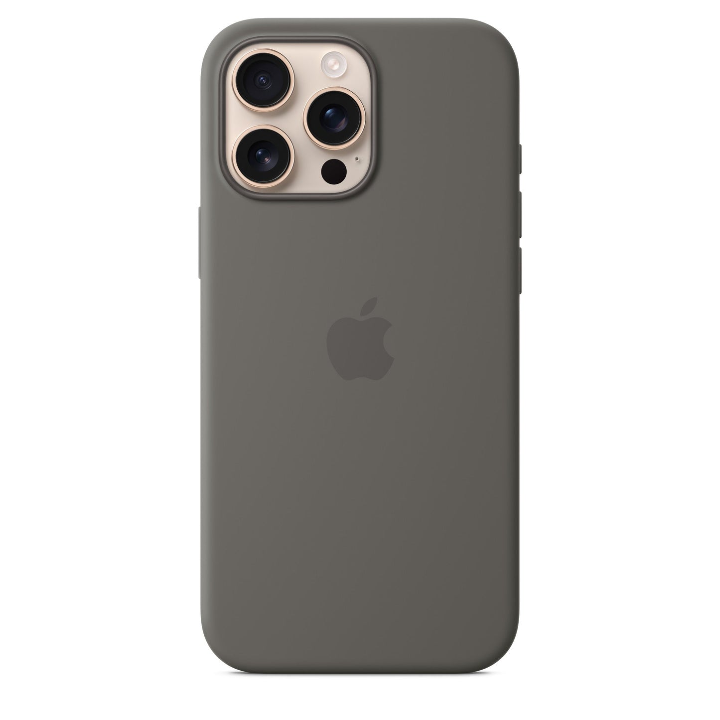 Apple iPhone 16 Pro Silikon Case mit Magsafe - Steingrau - Gadget Vibe GmbH