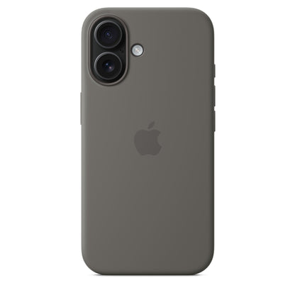 Apple iPhone 16 Silikon Case mit Magsafe - Steingrau - Gadget Vibe GmbH