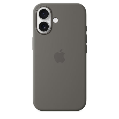 Apple iPhone 16 Silikon Case mit Magsafe - Steingrau - Gadget Vibe GmbH
