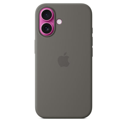 Apple iPhone 16 Silikon Case mit Magsafe - Steingrau - Gadget Vibe GmbH