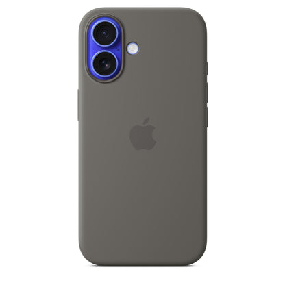 Apple iPhone 16 Silikon Case mit Magsafe - Steingrau - Gadget Vibe GmbH