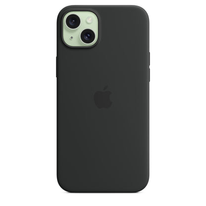 Apple iPhone 15 Plus Silikon Case mit Magsafe - Schwarz