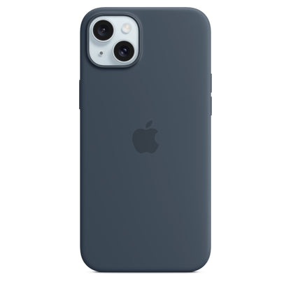 Apple iPhone 15 Plus Silikon Case mit Magsafe - Sturmblau