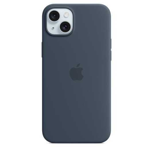 Apple iPhone 15 Plus Silikon Case mit Magsafe - Sturmblau