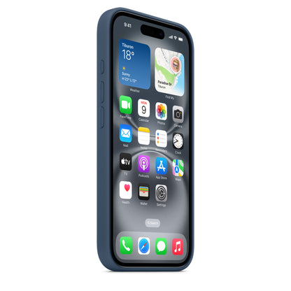 Apple iPhone 16 Silikon Case - Denim